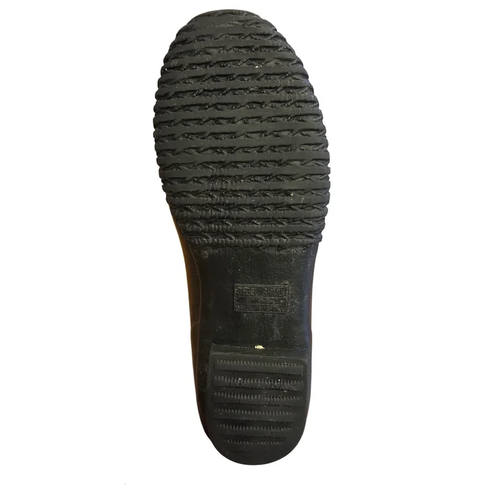 Loeffler Randall Hatley Duck Boot Black Leather‎ Size 8 GUC